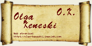Olga Keneški vizit kartica